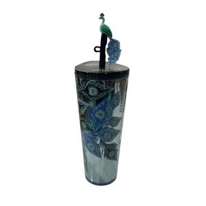 Starbucks 2024 Holiday Peacock Cold Cup 24oz Venti Tumbler Limited Edition